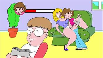 On The Couch In This Erotic Comic Scene!