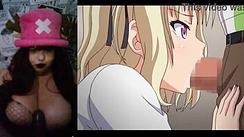 Hotwife watches hentai in goth costume!