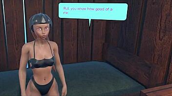 I play with my shaved pussy and finger myself as desperate alien in vr