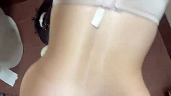 she's getting slutted out in the public bathroom.