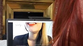 My girlfriend sucks me while watching julynovember's amateur porn