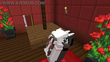 Is this minecraft lesbian sex with a cute girl hot or what?