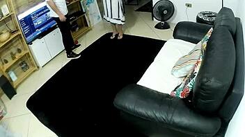 The bad cleaning lady got spanked and cum on face