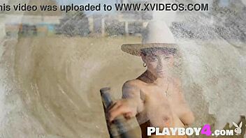 Latin babe reveals curves for playboy