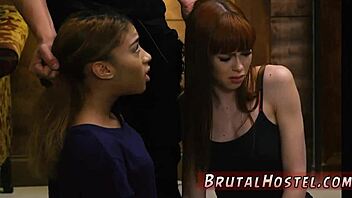 Teen bound tight for extreme hardcore domination session