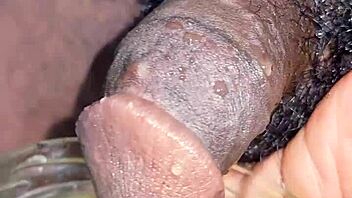 I watched old cuckold's small hairy black cock get pissed on outdoors