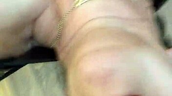 I cum in her mouth while fuck buddy takes her arse!