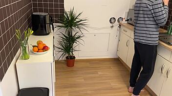 Husband Jerks Off To Stepmom In Pantyhose