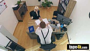 In the office, the desk turns into a spot for deep anal sex