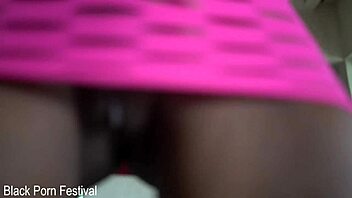 Ebony skinny model's tight gap leads to pussy fucking in doggystyle