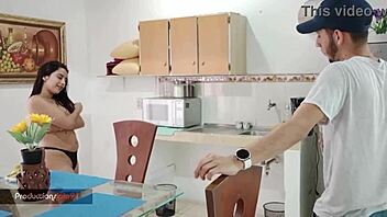 i'm pleasing the worker repairing my house with a creampie.