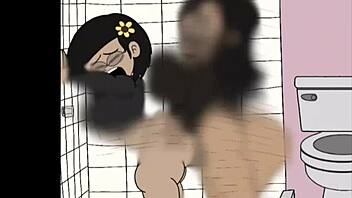 Trio Femenil En El Baño With Anal.