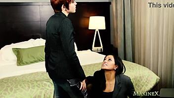 Redhead Lily Cade Teases Maxine X's Tight Holes