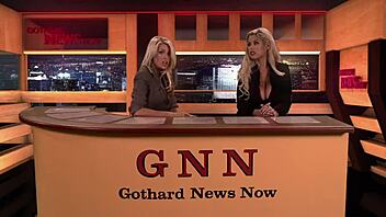 Jo-kerr licks and fingers sluts in the editorial office