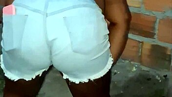 chubby ebony neighbor with huge ass cleans yard seductively