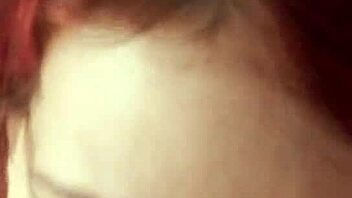 glassed-up karla rose drops to her knees locking eyes in pov while sucking my wrapped cock with hungry force