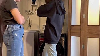 Stepmother and I play doctor on the washing machine