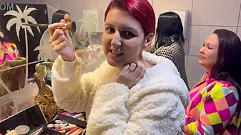 the bar with panties hanging from the ceiling has milfs with big tits.