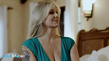 two brunette hotties licking each other on couch moaning