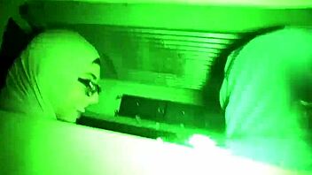 So, this Arab actor and some girls are sneaking into the army base for a little adventure.