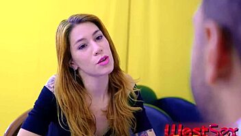 beautiful natural redhead came to my office and i fucked this delicious latina to resolve my horniness