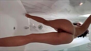 Princess yaya performs homemade nude show in bathroom with natural tits