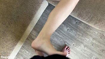 she really wants his cum inside her shaved pussy.