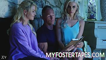 i'm this punk hipster chick bangin myself with a long thick dildo, and the camera guy helps out