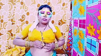 desi bhabhi showing boobs and pussy fingering with telugu dirty talk