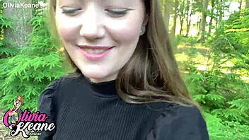 damn, hot 18+ teen givin’ me wild pov blowjob outdoors!