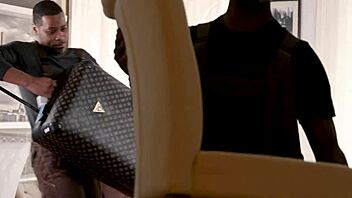 Sasha rose takes revenge on cheating bf by filming with two moving men