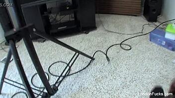 Behind the scenes with London Keyes in an interracial scene