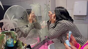 the bar with panties hanging from the ceiling has milfs with big tits.