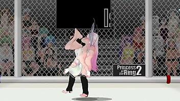 Princess of the Ring 2: Isabel Battles Natasha in Fierce Lesbian Catfight on the Street