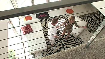 adrianna nicole experiences double penetration in the bathroom with big cock and cumshot