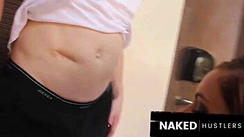 i'm the hot milf sucking a stranger in the bathroom