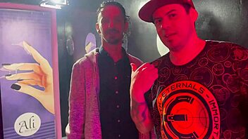 the bar with panties hanging from the ceiling has milfs with big tits.