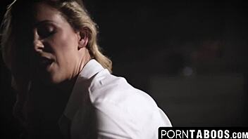 Older man savagely pounds new innocent girl bareback