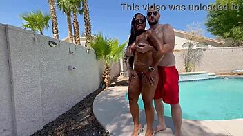 raven swalloz bikini model milks huge load from bwc with backstage bath