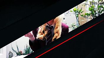 teen college student slowly strips in lingerie and reaches orgasm