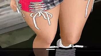 big booty latina bitch joins party twerking her ass. she gives jerk off instructions to everyone