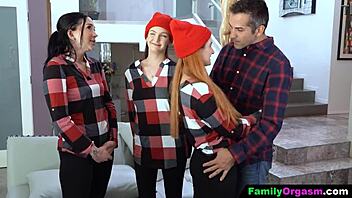 in familyorgasm, the teen plows her step dad during the family meeting with deepthroat.