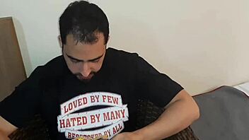 While wife bathes, I secretly fuck the hot waitress