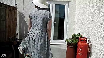 Naughty Girl Getting Naked In The Garden