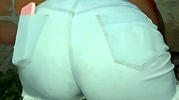 chubby ebony neighbor with huge ass cleans yard seductively