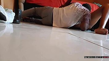 is this hot ebony babe teasing with her wet pussy ready for more?