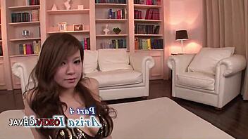 Arisa Kuroki’s big tits shine in a hardcore threesome with facial finish.