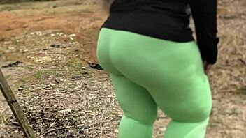 Latina Milf's Wet Pussy in Yoga Pants