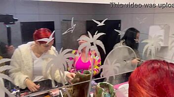 the bar with panties hanging from the ceiling has milfs with big tits.