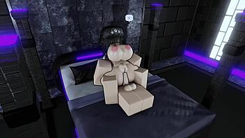 She begged to be fucked on video, and I gave her that monster cock on Roblox!